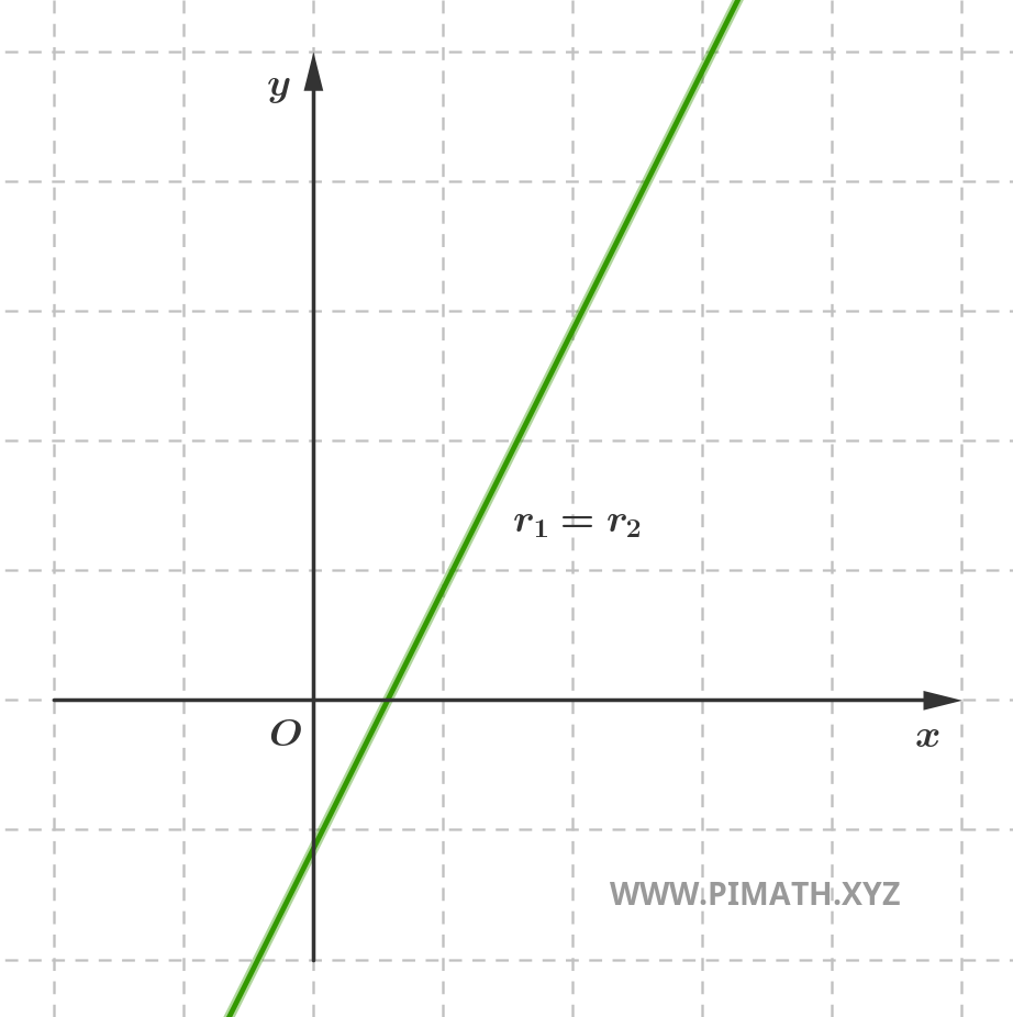Graphique Représentant deux Droites Confondues